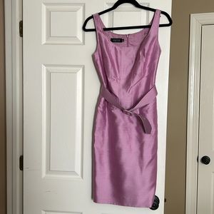 Teri Jon  size 6 pink sleeveless belted dress. Knee length